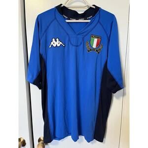 Vintage Italy Kappa Rugby Shirt Sz. 2XL Blue Made in Italy